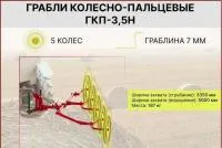 Грабли, ворошилки, валкователи ООО "МСК АВРОРА" ГКП-3,5Н, 2023